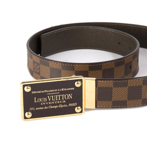 louis vuitton inventeur damier reversible belt|louis vuitton 25mm belt.